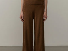 Clark Knit Mid Waist pants - Tobacco
