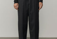 Olly Cropped Mid Waist Pants - Pinstripe